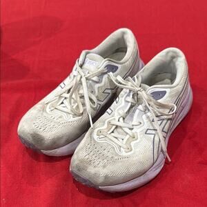 ASICS white and purple Running Shoes